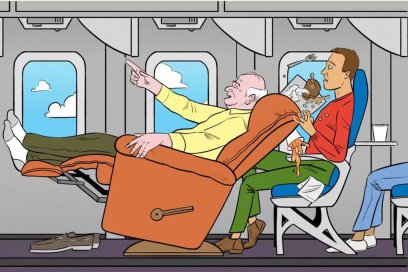 Đi máy bay, ngả lưng ghế sao cho lịch sự?