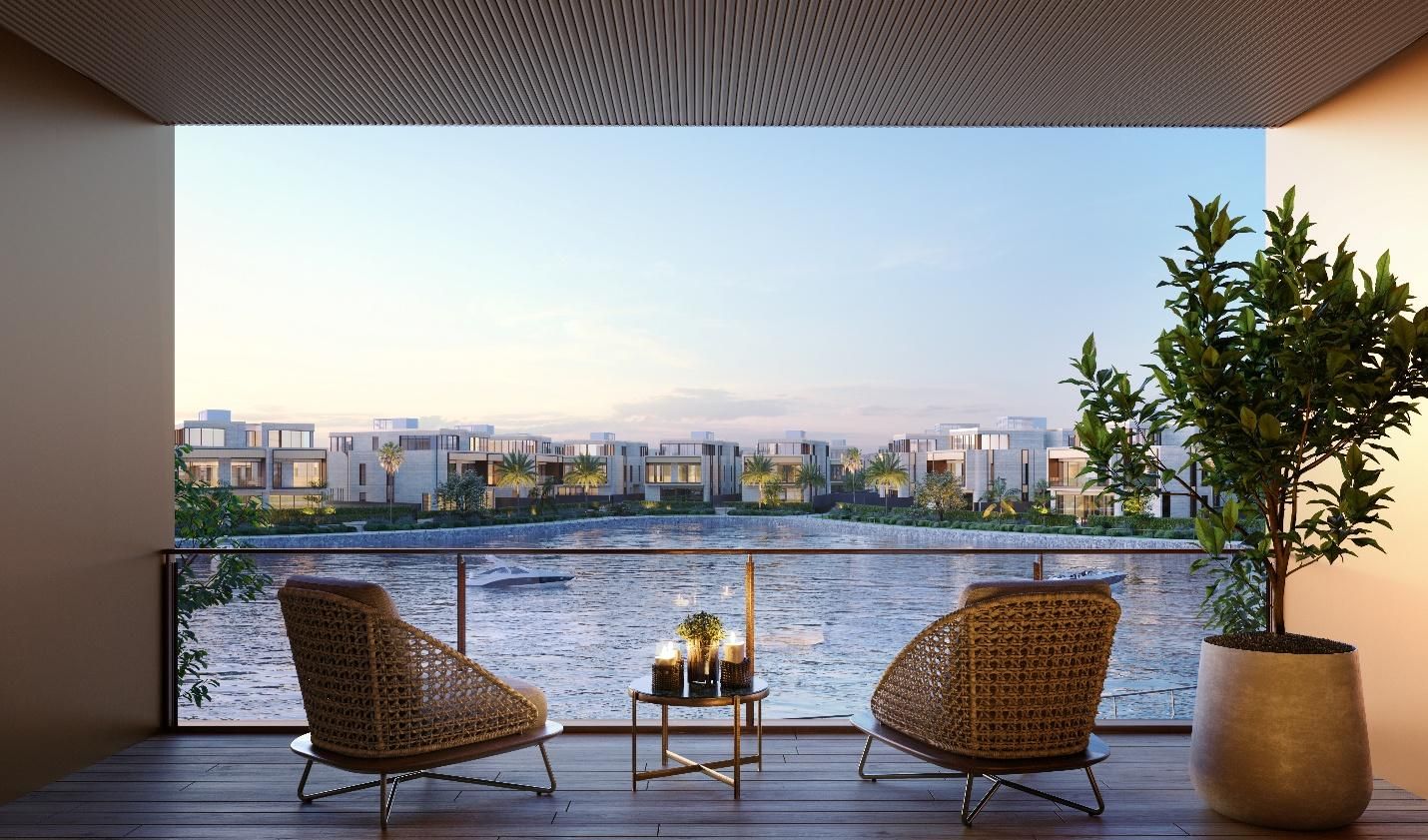 A view of a body of water from a deckAI-generated content may be incorrect.