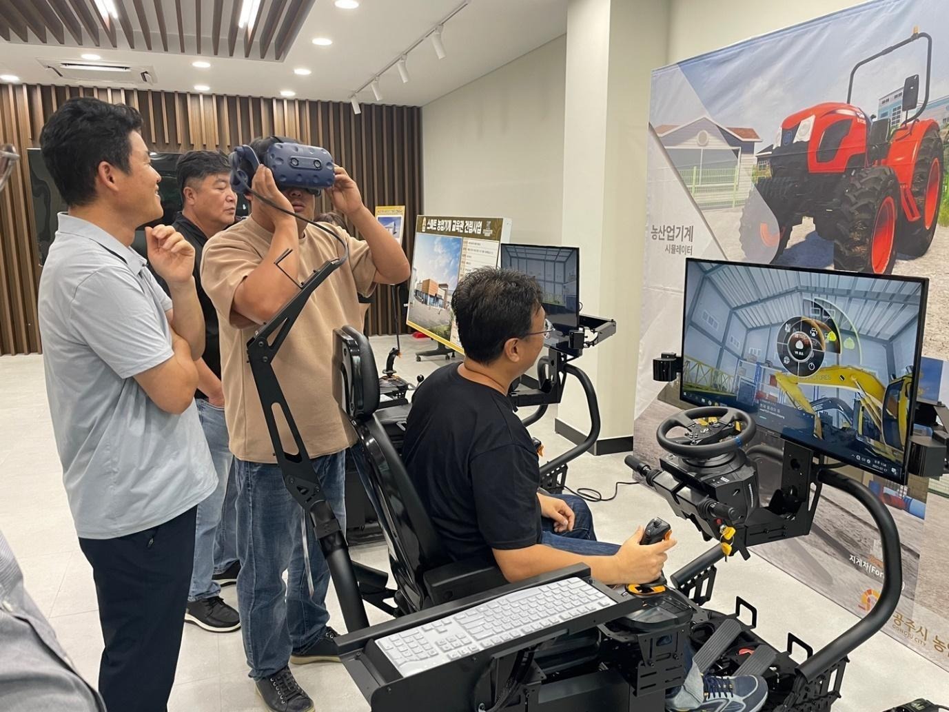 A group of people in a room with a virtual reality deviceAI-generated content may be incorrect.