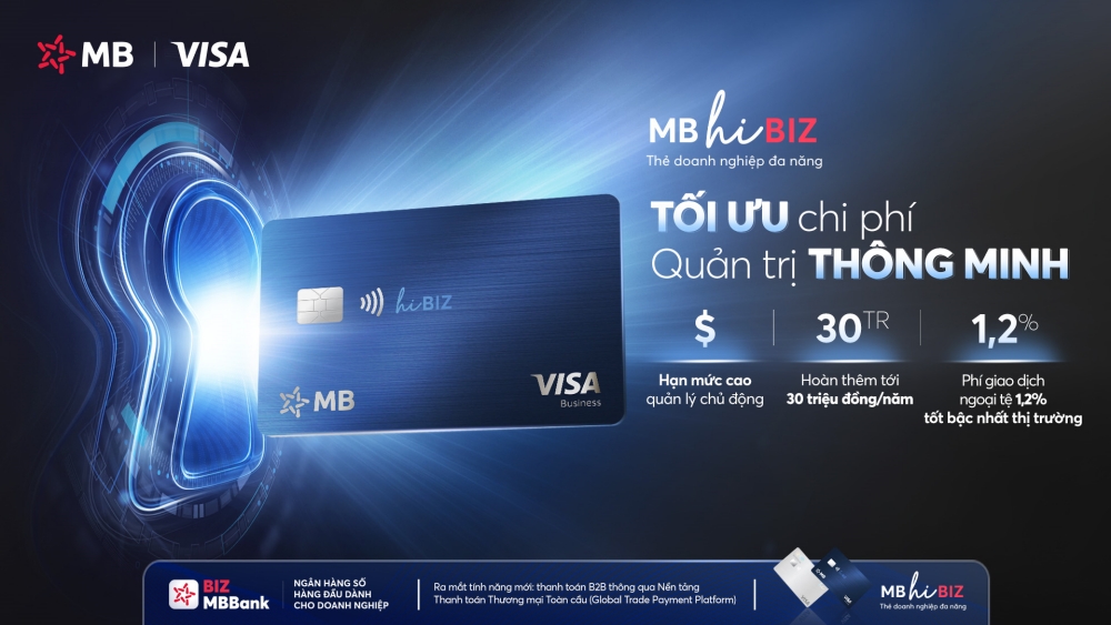 MB ra mắt thẻ doanh nghiệp đa năng MB Visa Hi BIZ: Tối ưu chi phí, chuẩn hoá quản trị và mở rộng giao thương quốc tế