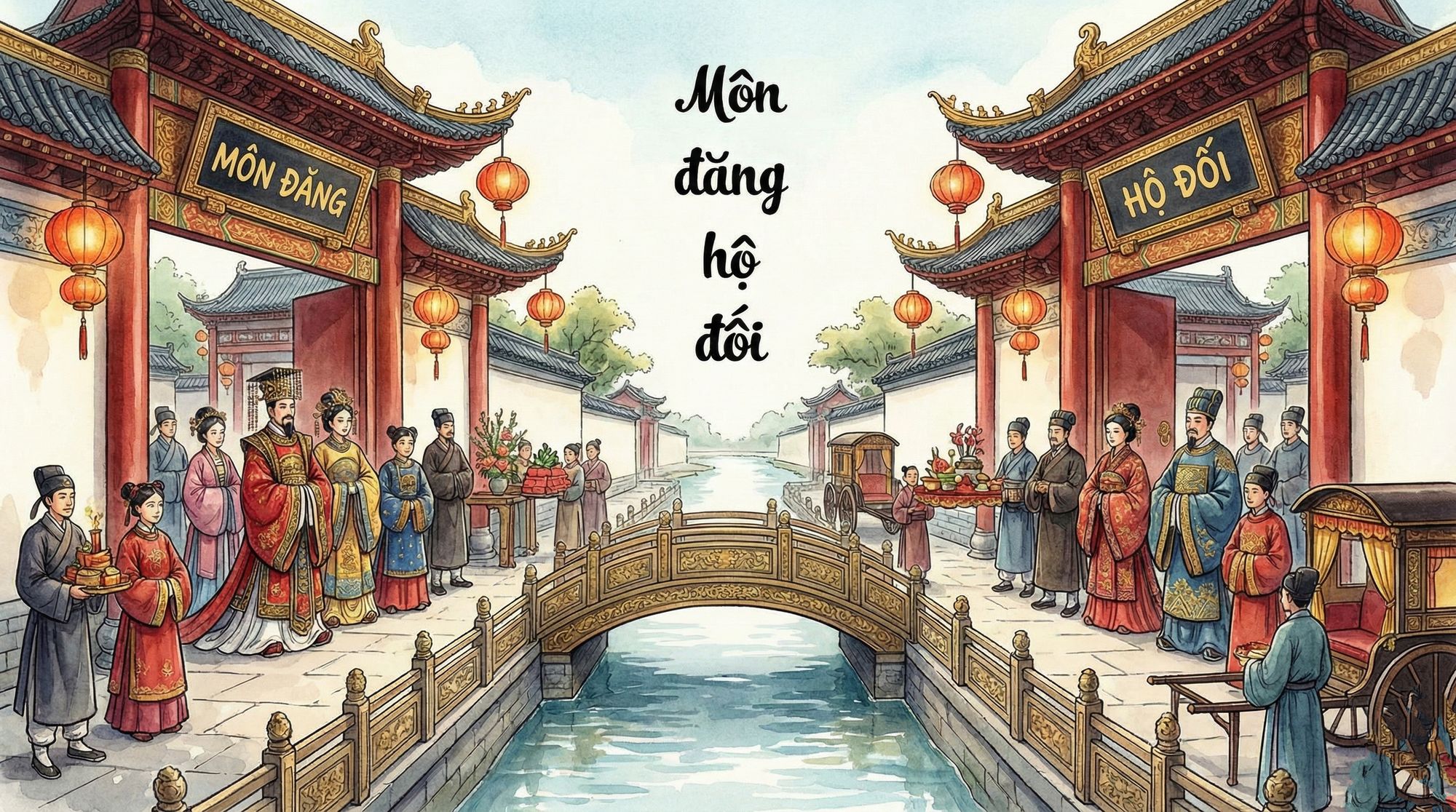 Giải mã nguồn gốc Môn đăng hộ đối: Khi đá kê chân cửa và xà ngang nói lên tương lai của một cuộc hôn nhân