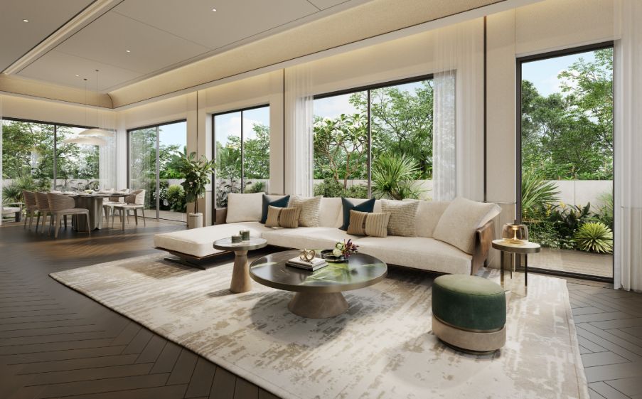 A living room with a large windowAI-generated content may be incorrect.